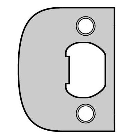 Kwikset Square Corner Full Lip Strike Bright Brass Finish 83437-3